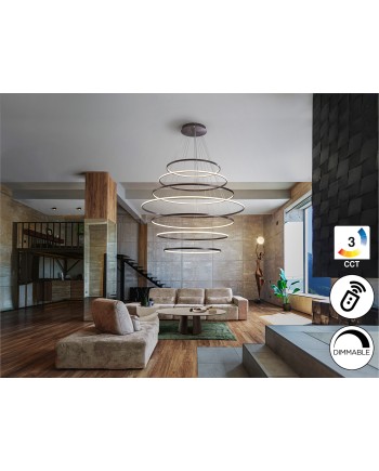 ODESSA- LAMPARA 7 AROS D150-BRONCE